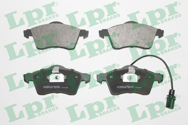 Комплект тормозных колодок, дисковый тормоз - 05P787 LPR