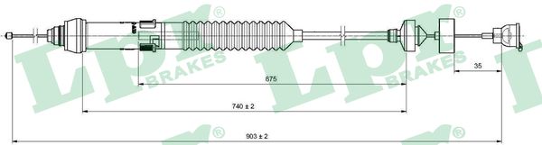 Clutch Cable - C0018C LPR