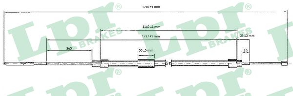 Cable, parking brake - C0076B LPR
