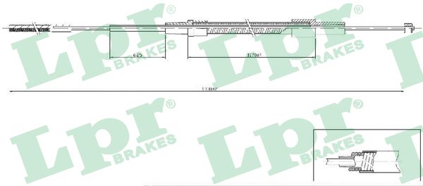 Cavo comando, Freno stazionamento - C0078B LPR