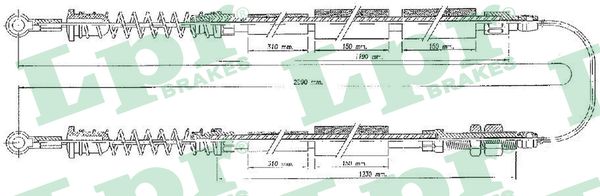 Cable, parking brake - C0090B LPR