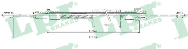 Cavo comando, Freno stazionamento - C0093B LPR