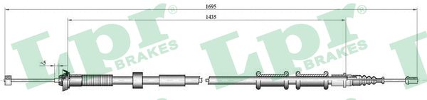 Cable, parking brake - C0180B LPR