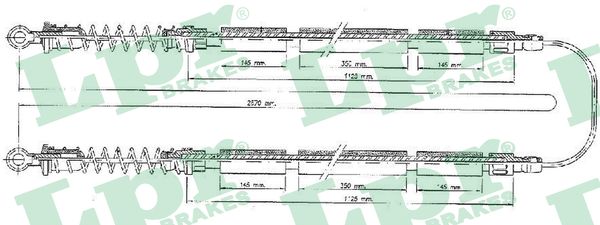 Cable, parking brake - C0203B LPR