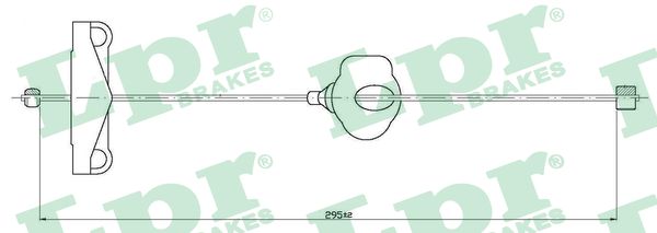 Cable, parking brake - C0261B LPR