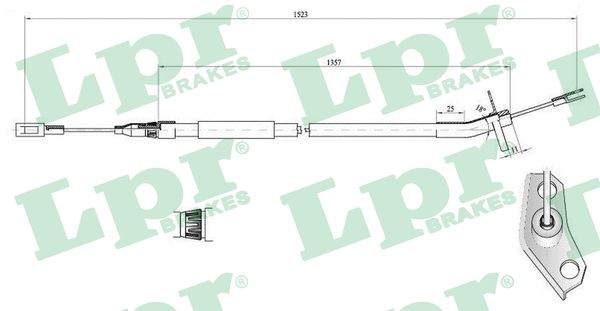 Cavo comando, Freno stazionamento - C0446B LPR