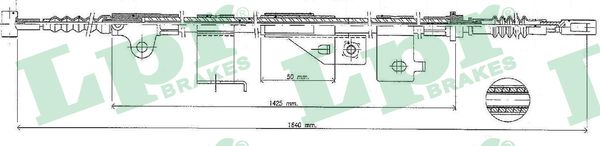 Cable, parking brake - C0499B LPR