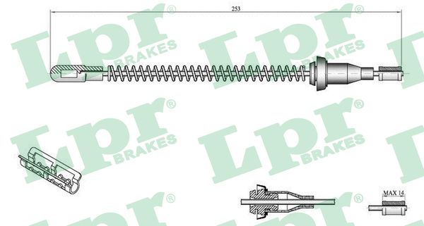 trosas, stovėjimo stabdys - C0556B LPR