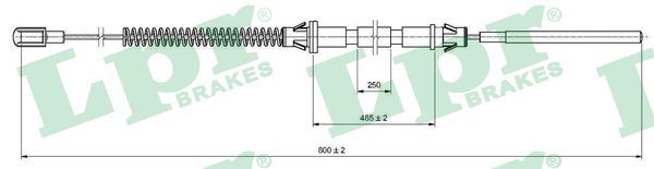 Cable, parking brake - C0574B LPR