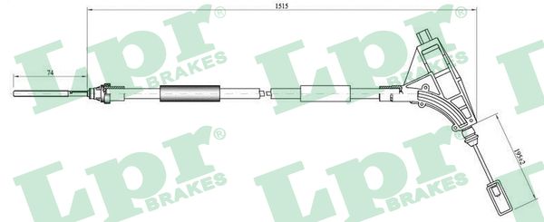 Cavo comando, Freno stazionamento - C0641B LPR