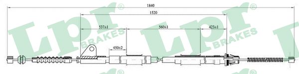 Cable, parking brake - C0852B LPR