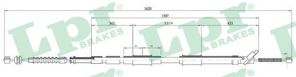 Cavo comando, Freno stazionamento - C0873B LPR