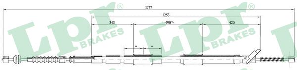 Cable, parking brake - C0875B LPR