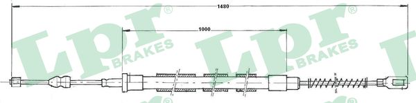 Cable, parking brake - C0970B LPR