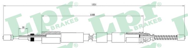 Cavo comando, Freno stazionamento - C0974B LPR