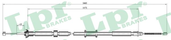 Cavo comando, Freno stazionamento - C1023B LPR