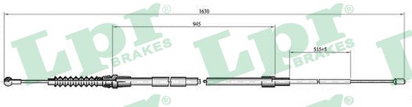 Cable, parking brake - C1098B LPR