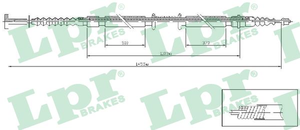Cable, parking brake - C1238B LPR