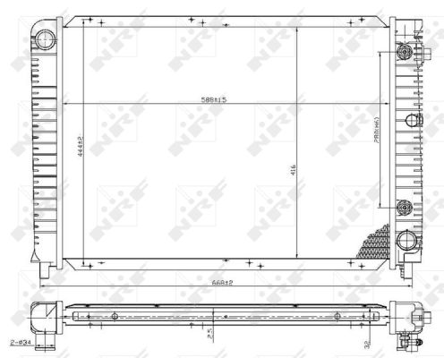Radiator, engine cooling - 53953 NRF