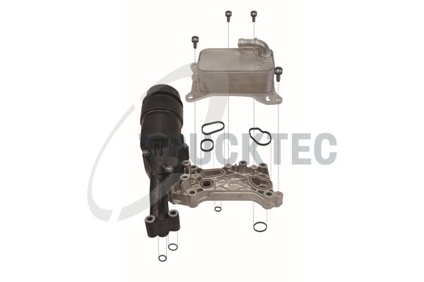 Oil Cooler, engine oil - 02.18.141 TRUCKTEC AUTOMOTIVE