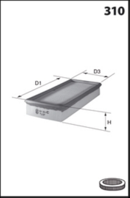 Luftfilter - ELP3606 MECAFILTER