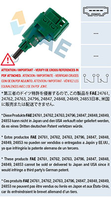 Brake Light Switch - 24762 FAE