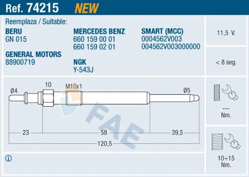 Glow Plug - 74215 FAE