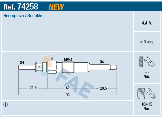Glow Plug - 74258 FAE