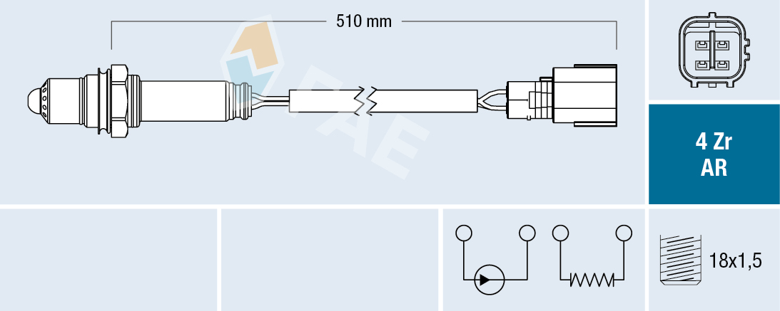 lambda jutiklis - 75618 FAE