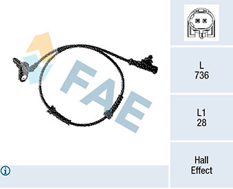 Sensor, wheel speed - 78328 FAE