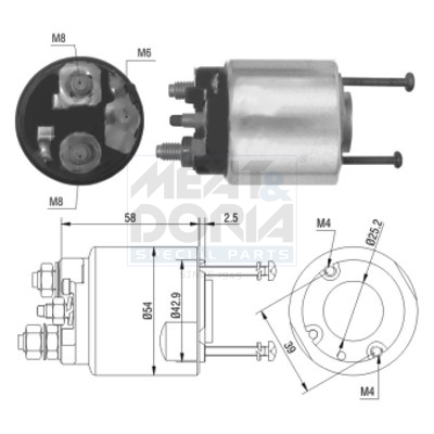 Solenoid Switch, starter - 46016 MEAT & DORIA