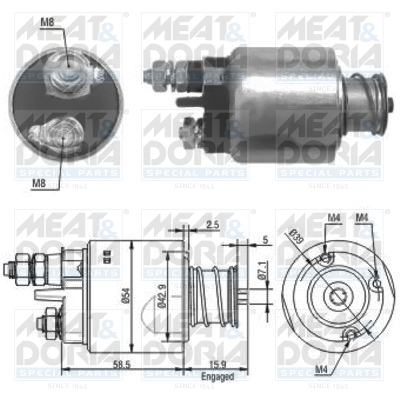 Solenoid Switch, starter - 46020 MEAT & DORIA