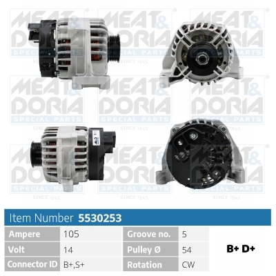 Alternator - 5530253 MEAT & DORIA