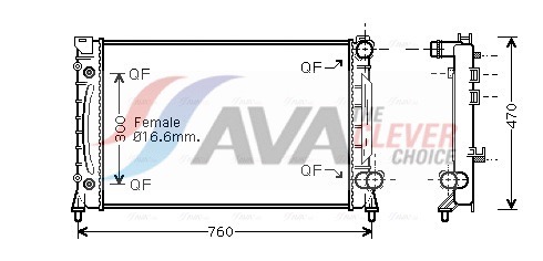 Radiator, engine cooling - AIA2158 AVA QUALITY COOLING