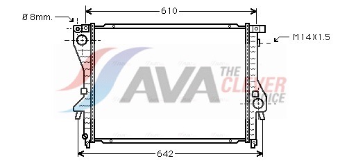 Radiator, engine cooling - BWA2222 AVA QUALITY COOLING