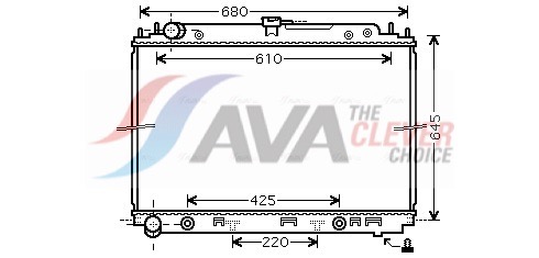 Radiator, engine cooling - DNA2297 AVA QUALITY COOLING