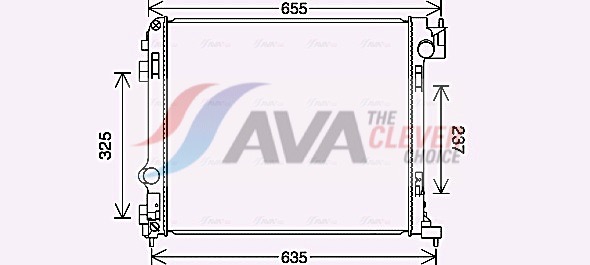 Radiator, engine cooling - DN2444 AVA QUALITY COOLING