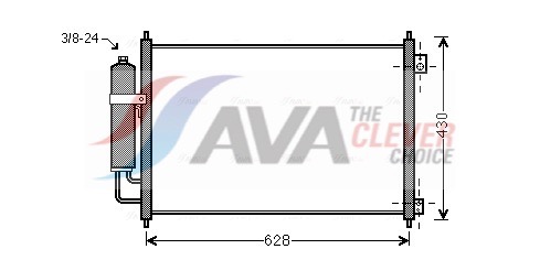 Condenser, air conditioning - DN5328D AVA QUALITY COOLING