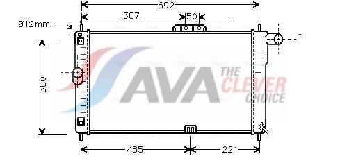 Radiator, engine cooling - DWA2004 AVA QUALITY COOLING