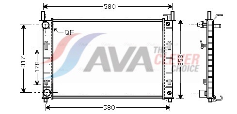 Radiator, engine cooling - FDA2324 AVA QUALITY COOLING