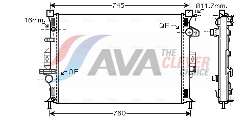 Radiator, engine cooling - FDA2425 AVA QUALITY COOLING