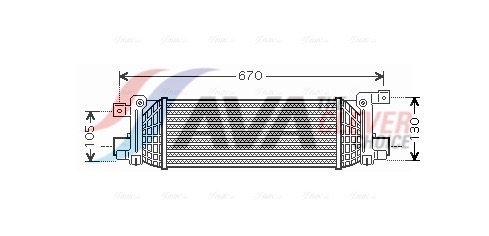 Intercooler, charger - FDA4401 AVA QUALITY COOLING