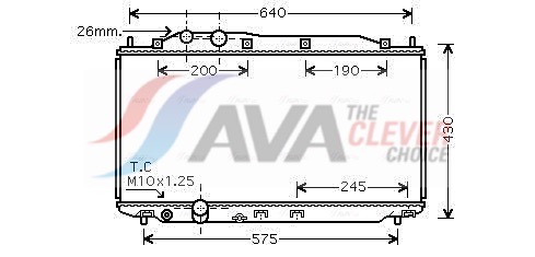 Radiator, engine cooling - HD2191 AVA QUALITY COOLING