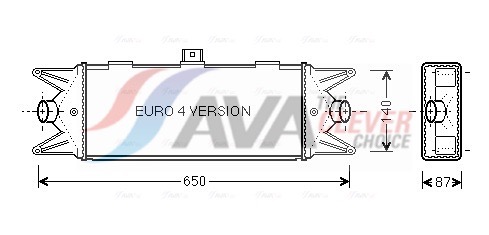 Intercooler - IVA4045 AVA QUALITY COOLING