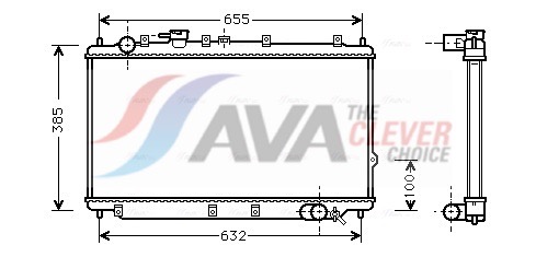 Radiatore, Raffreddamento motore - KA2016 AVA QUALITY COOLING