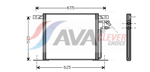 Condenser, air conditioning - MS5220 AVA QUALITY COOLING