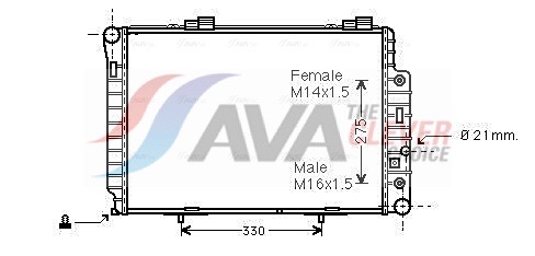 Radiatore, Raffreddamento motore - MSA2174 AVA QUALITY COOLING