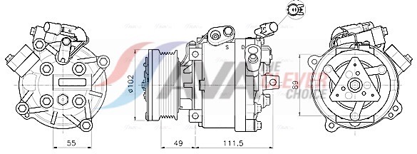 Compressor, air conditioning - MTAK294 AVA QUALITY COOLING