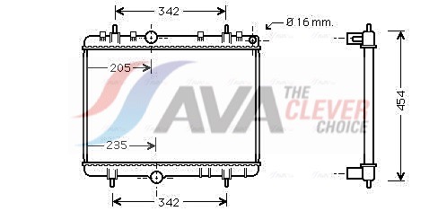 Radiator, engine cooling - PE2267 AVA QUALITY COOLING