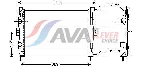 Radiator, engine cooling - RT2306 AVA QUALITY COOLING